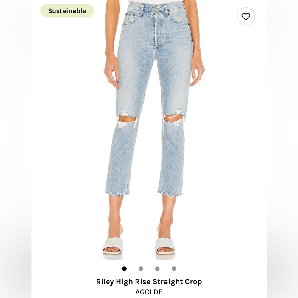 Great Condition only worn twice! Riley High Rise Straight Crop